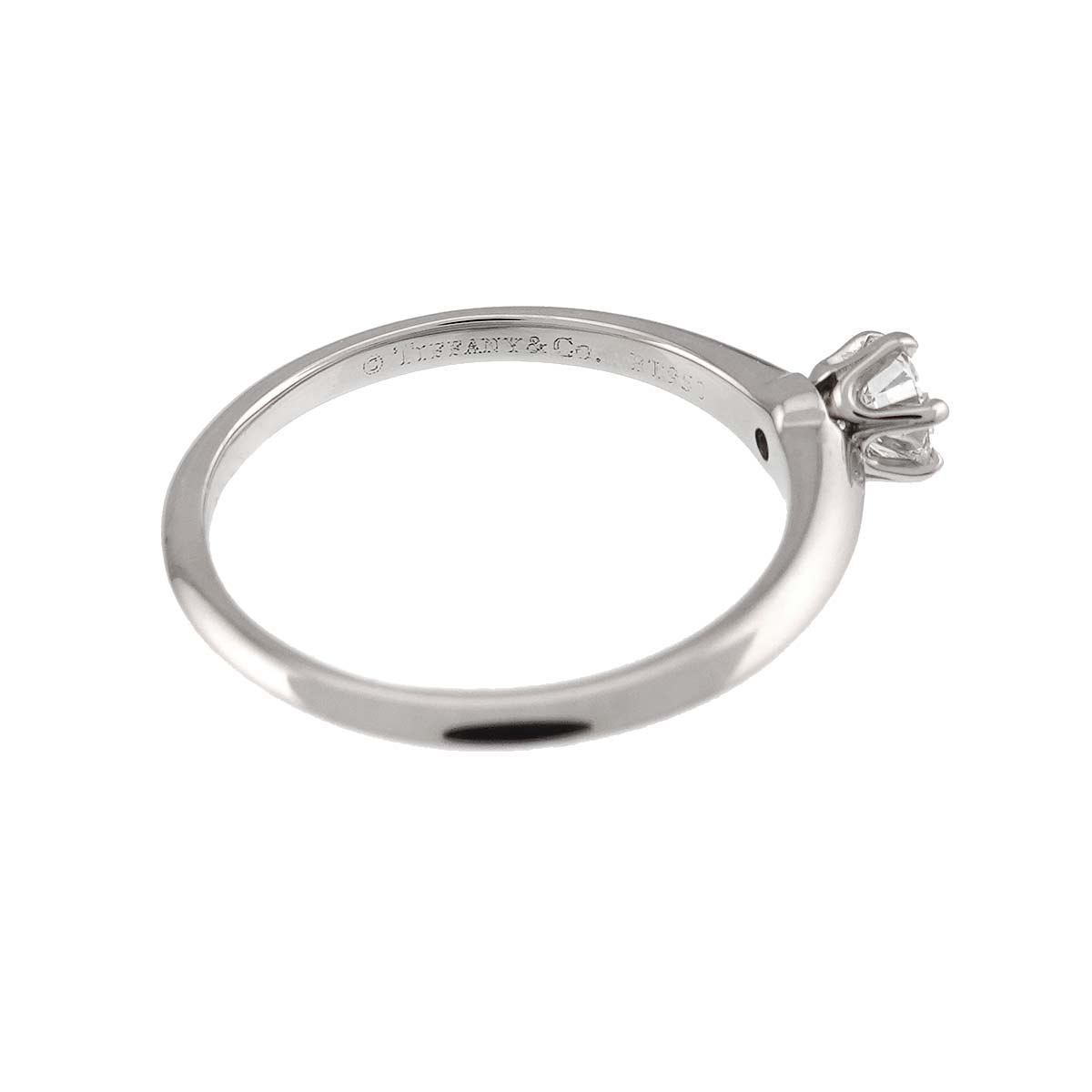 Diamond 0.27ct F/VS1/EX Ring Pt 5.5-5.75(US)