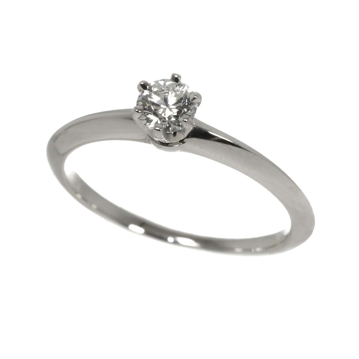 Diamond 0.27ct F/VS1/EX Ring Pt 5.5-5.75(US)