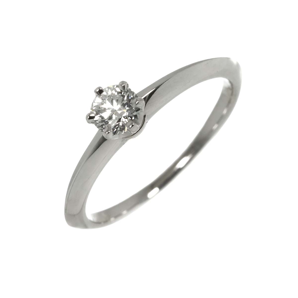 Diamond 0.27ct F/VS1/EX Ring Pt 5.5-5.75(US)