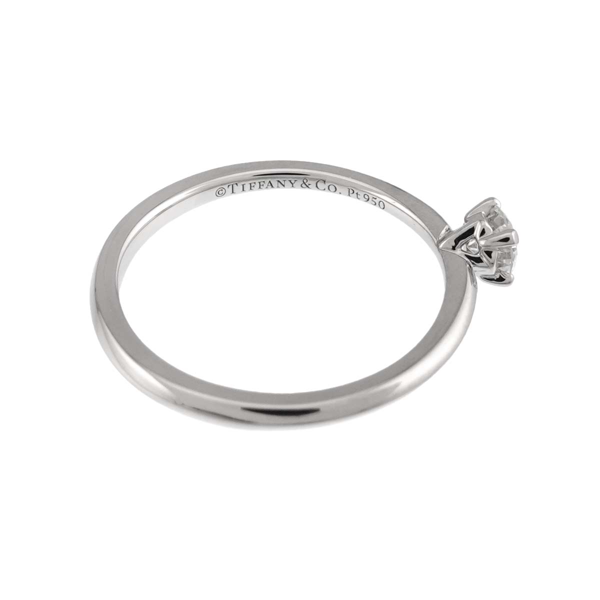 True Diamond 0.18ct I/VS1/3EX Ring Platinum size4.5(US)