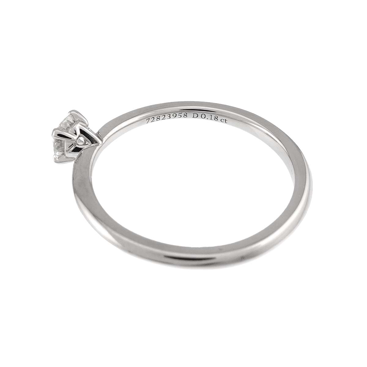 True Diamond 0.18ct I/VS1/3EX Ring Platinum size4.5(US)