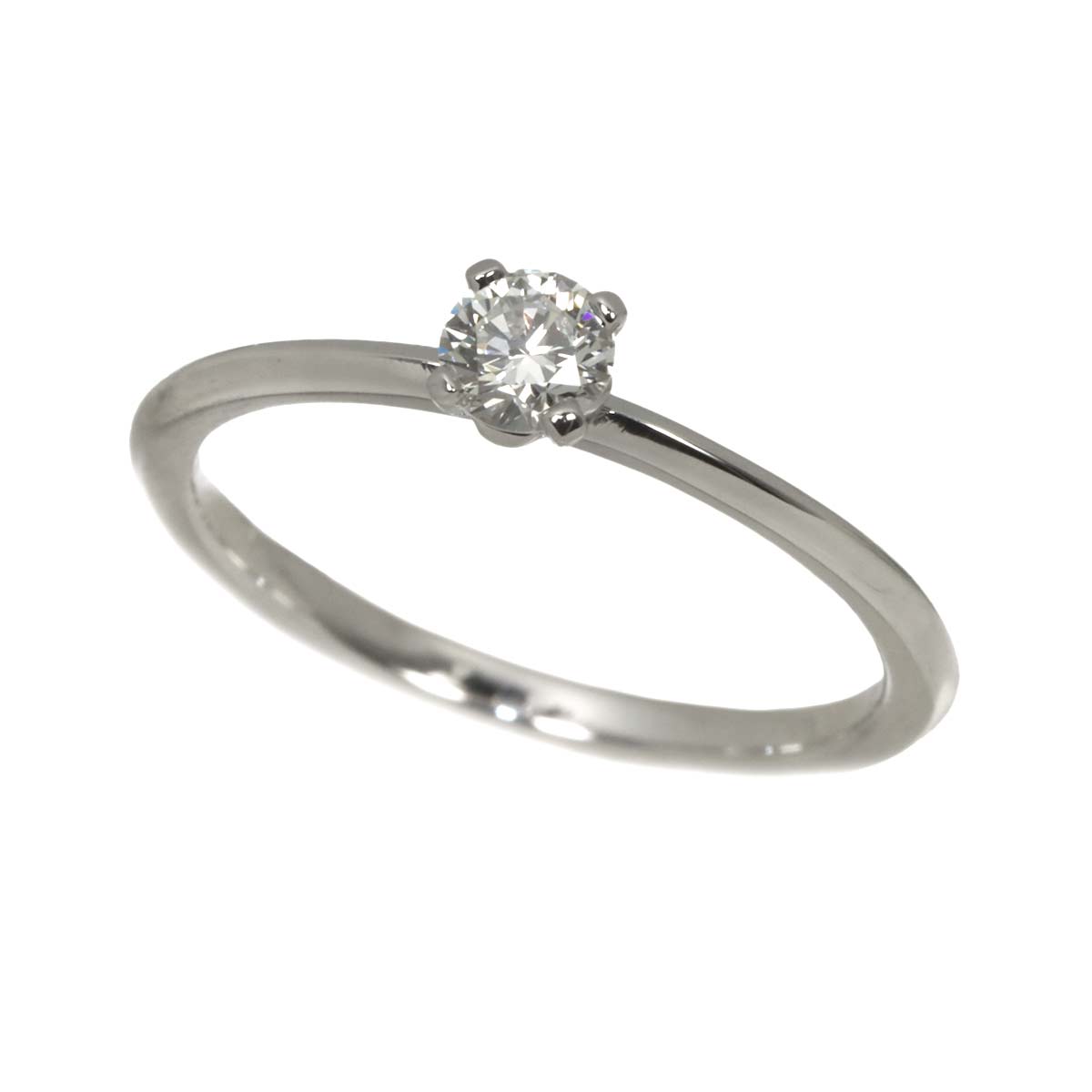True Diamond 0.18ct I/VS1/3EX Ring Platinum size4.5(US)
