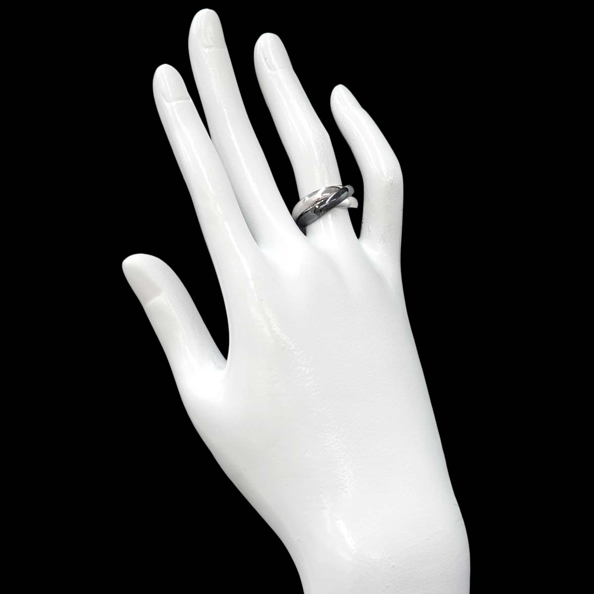 Trinity Ceramic Ring K18 White Gold 750 size49 4.75-5(US)