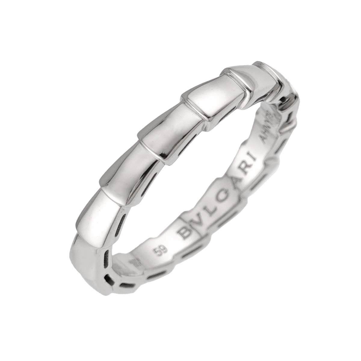 Serpenti Viper Ring 18K White Gold 750 size59 8.75(US)