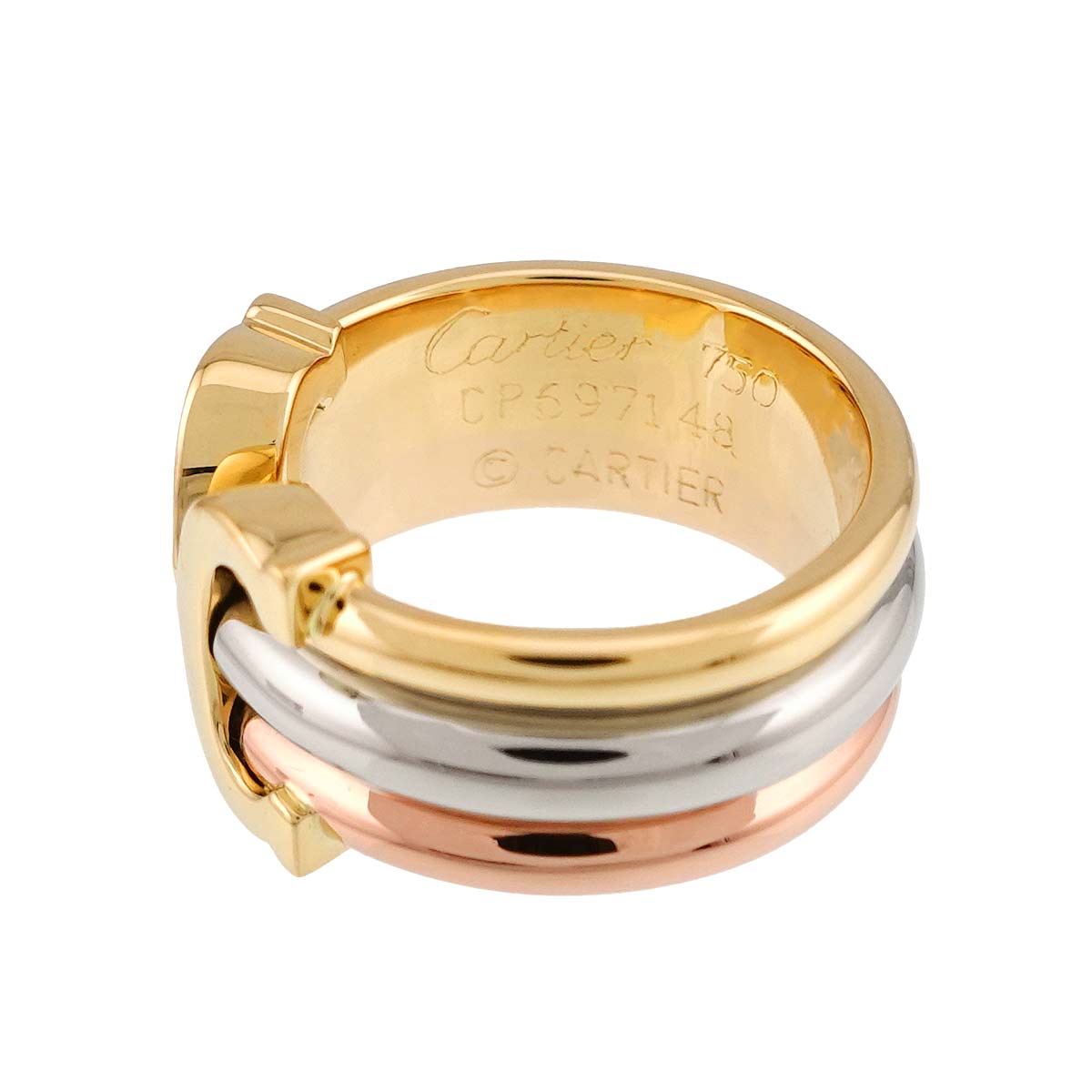 C2 Ring 18K YG WG PG 750 Size48 4.5-4.75(US)