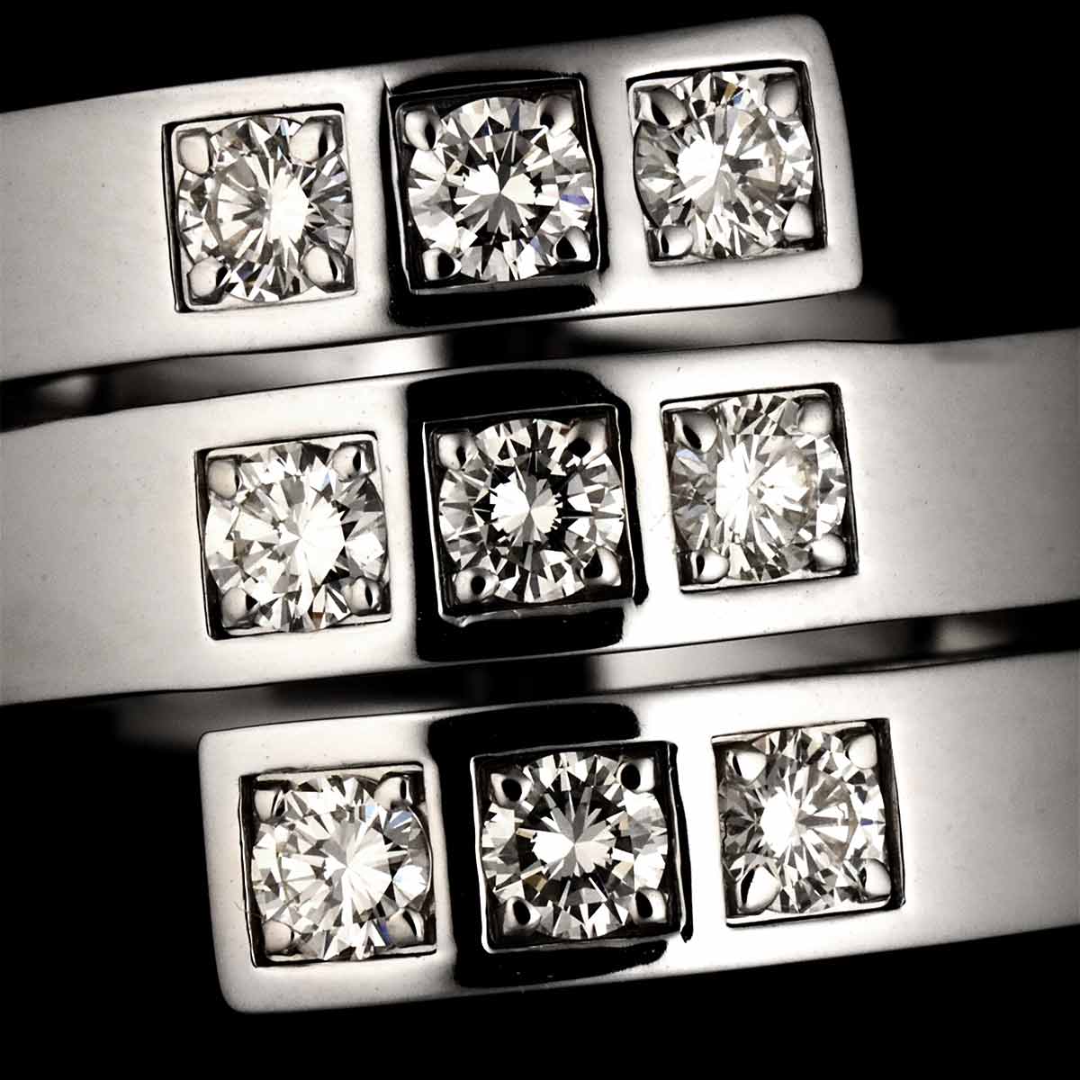 Cartier Diamond Ring 18K WG 750 size50 5.25(US)