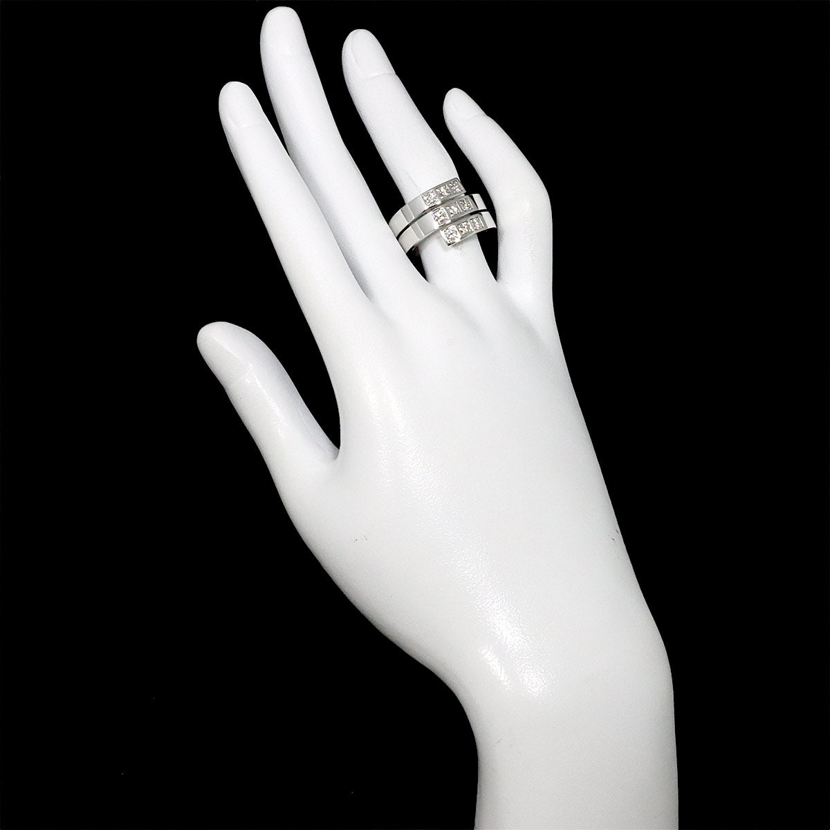 Cartier Diamond Ring 18K WG 750 size50 5.25(US)