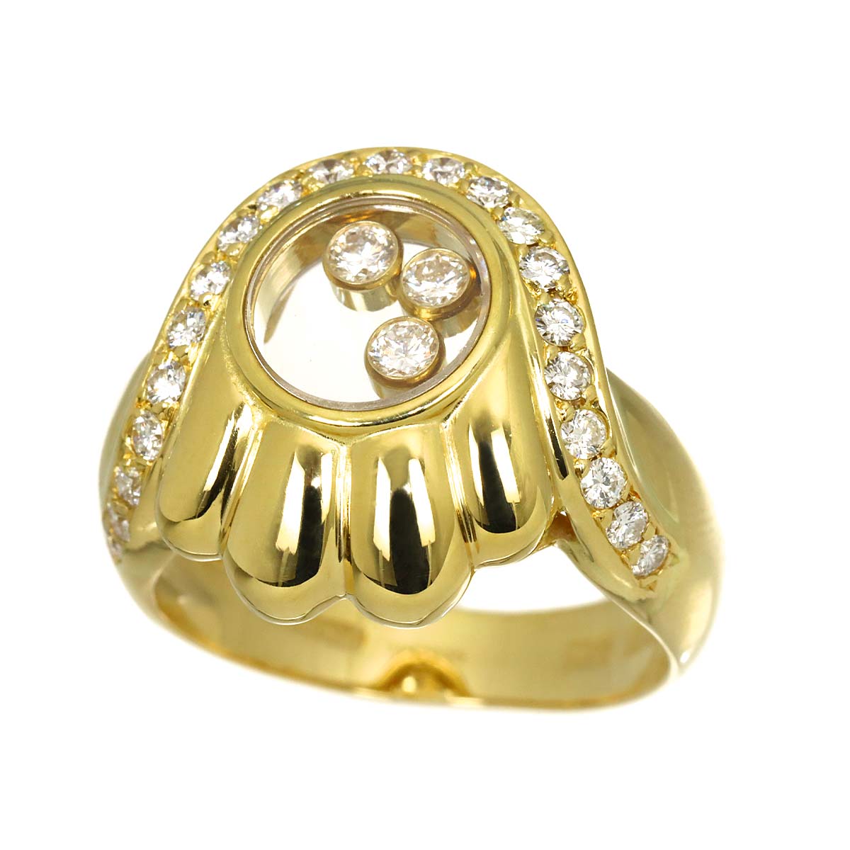 Happy Diamond Ring 18K YG 750 Size6.25-6.5(US)