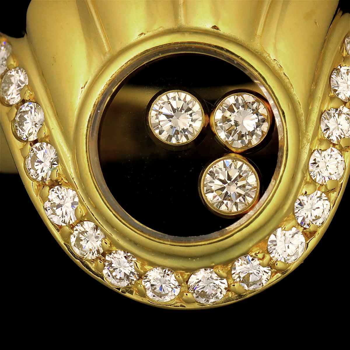 Happy Diamond Ring 18K YG 750 Size6.25-6.5(US)