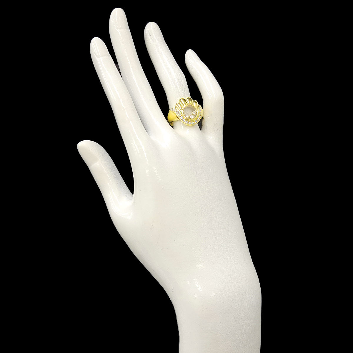 Happy Diamond Ring 18K YG 750 Size6.25-6.5(US)