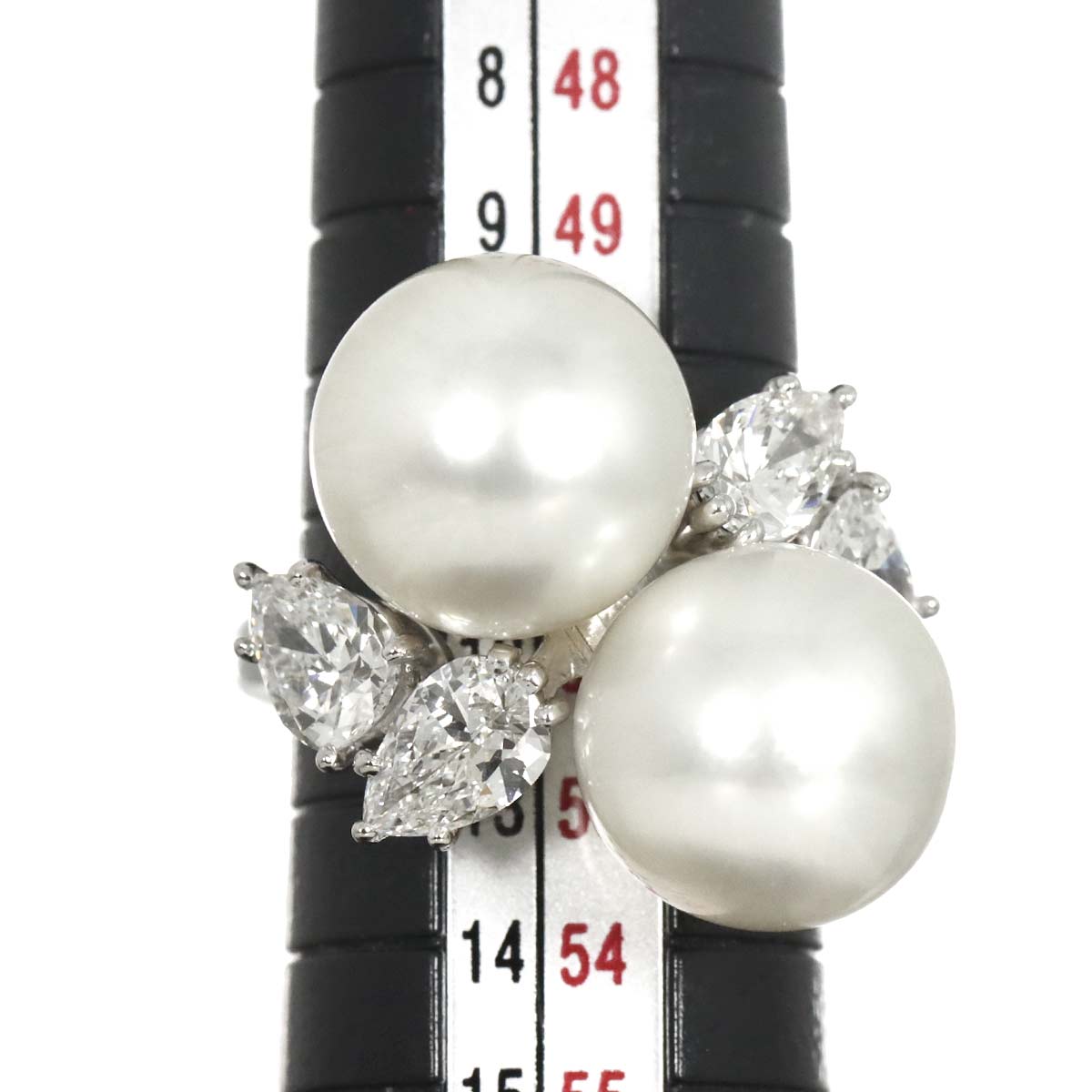 South Sea pearl 11.8mm Diamond Ring Pt size52 6(US)