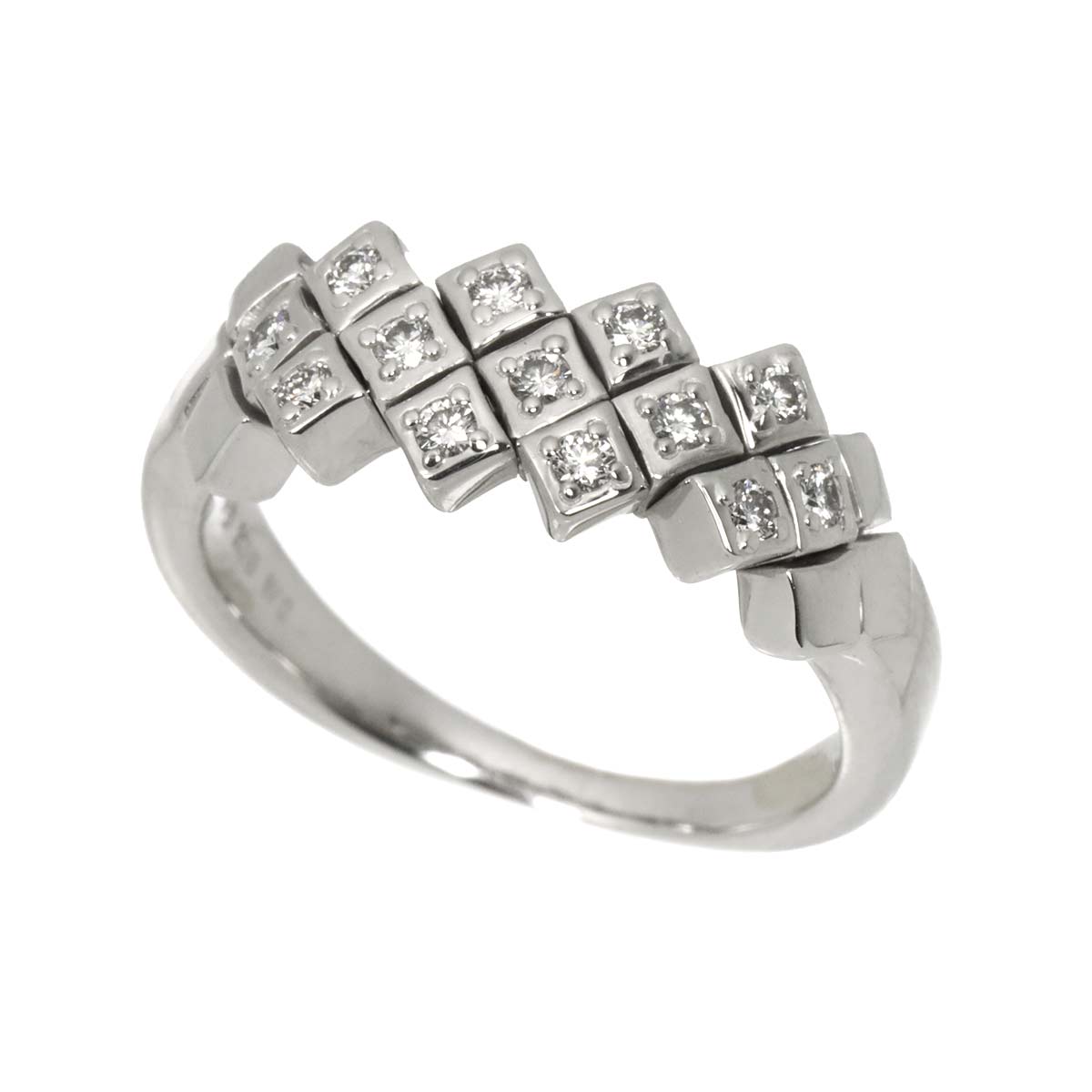 Diamond 0.21ct Ring 18K WG 750 Size7.25(US)