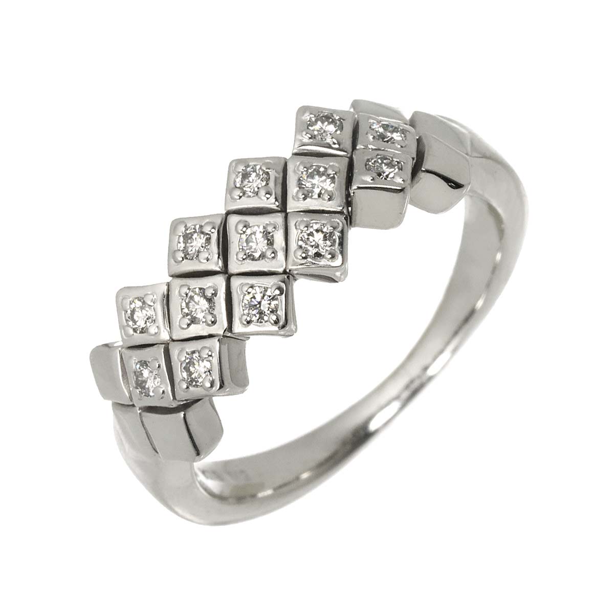 Diamond 0.21ct Ring 18K WG 750 Size7.25(US)