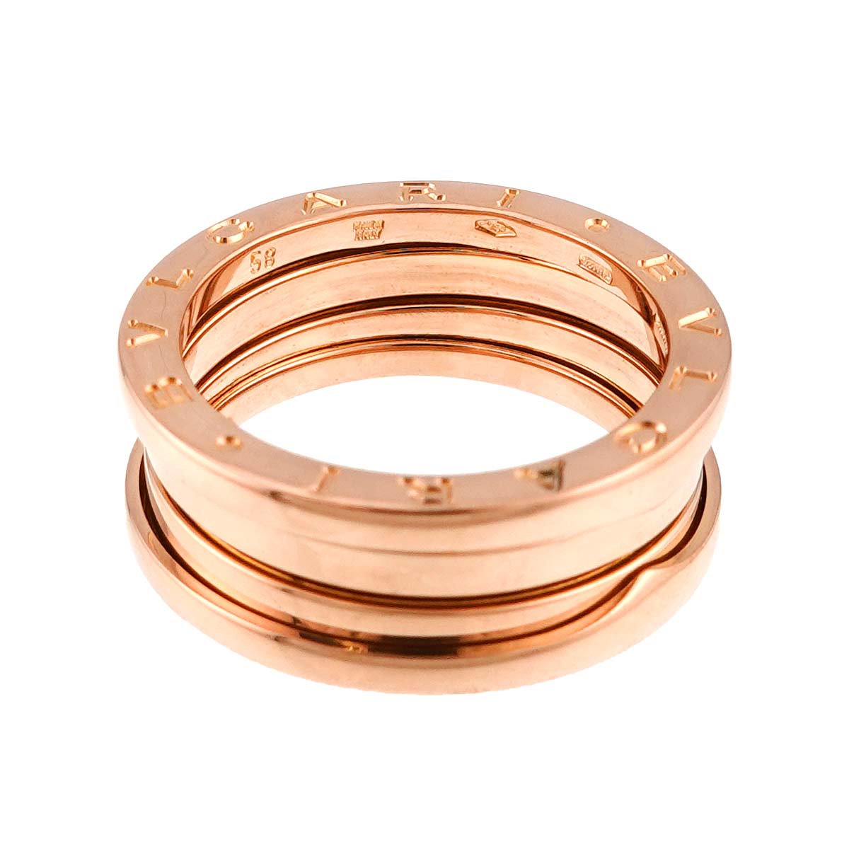B-ZERO1 3Band Ring 18K Pink Gold 750 Size58 7.75-8(US)