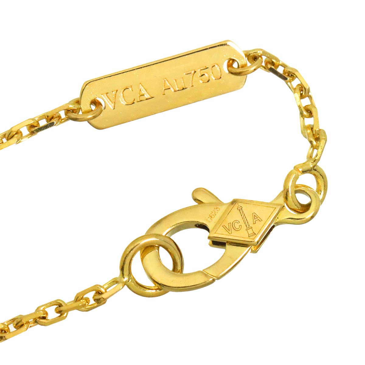 Vintage Alhambra Onyx Necklace 18K YG 750