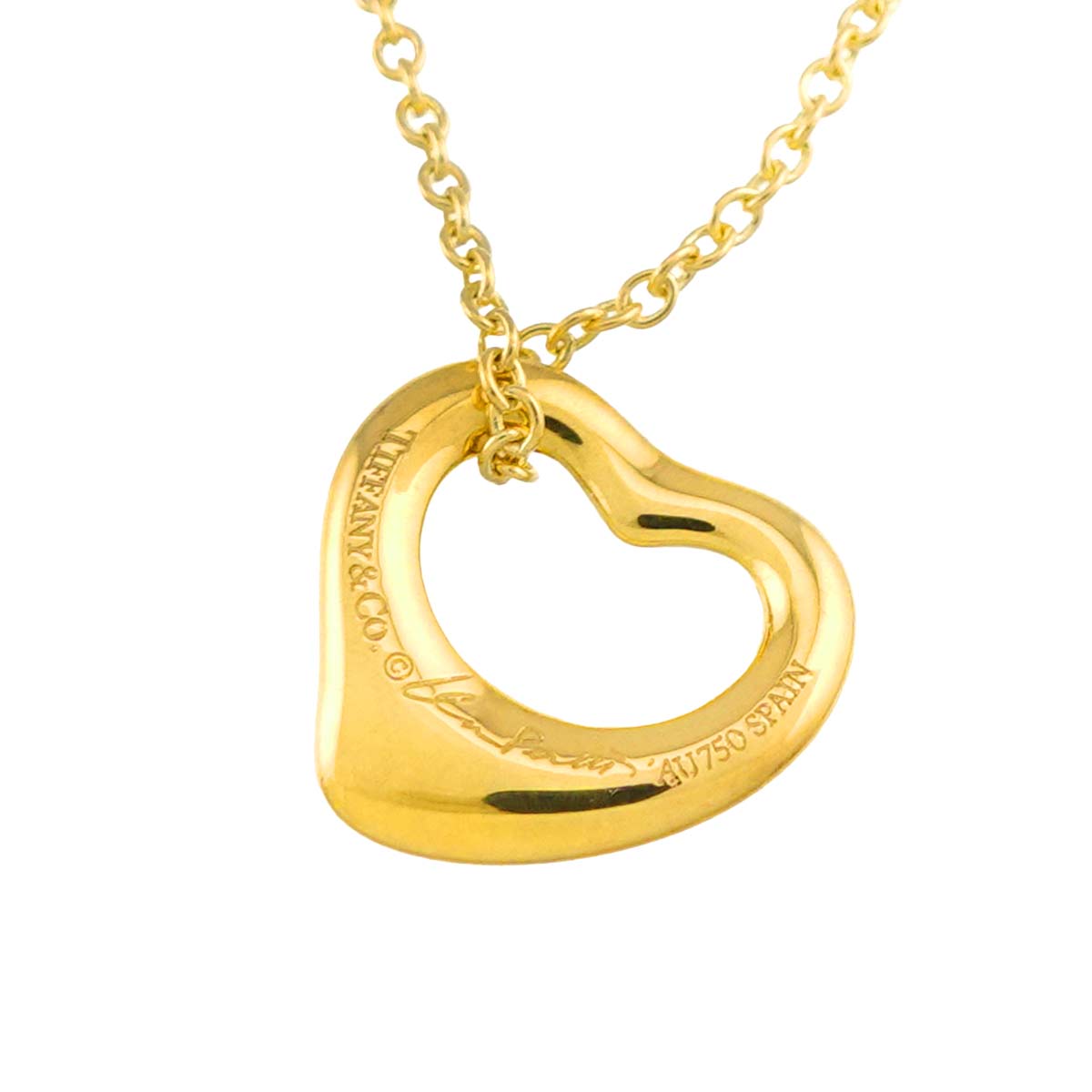 Open Heart Necklace 18K Yellow Gold 750