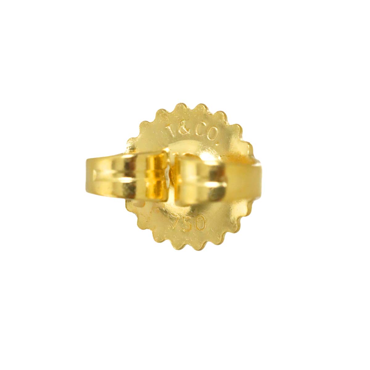 Cross stitch Diamond Earrings Pierced 18K Yellow Gold 750