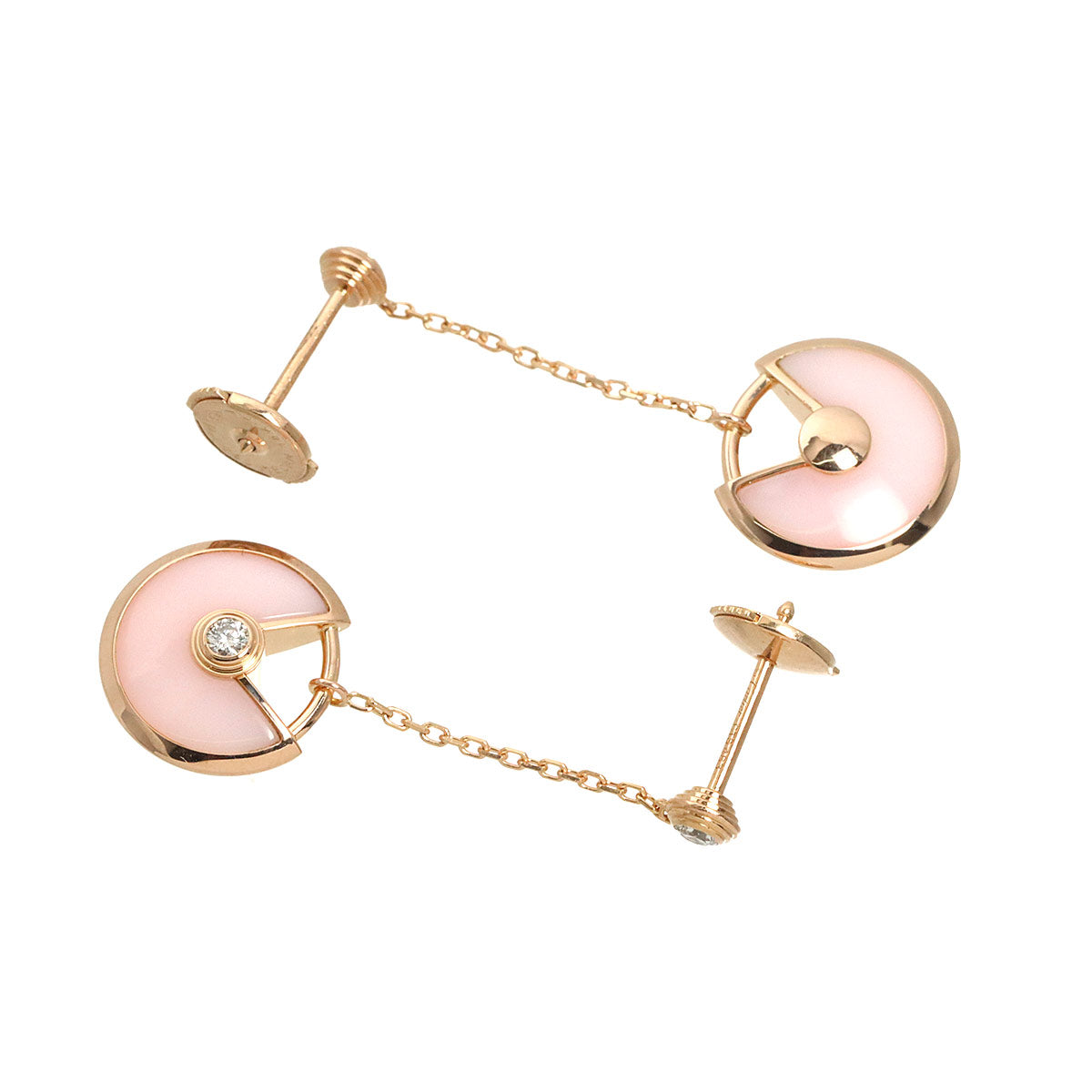 Amulette Opal Diamond Earrings Pierced 18K PG 750
