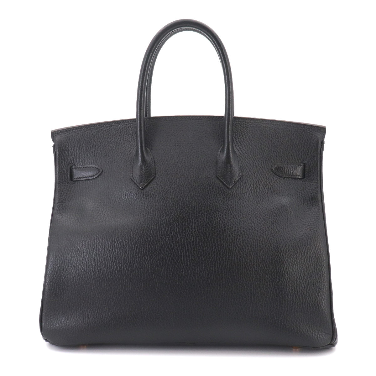 Birkin 35 Ardennes Leather Black Hand Bag Vintage Purse