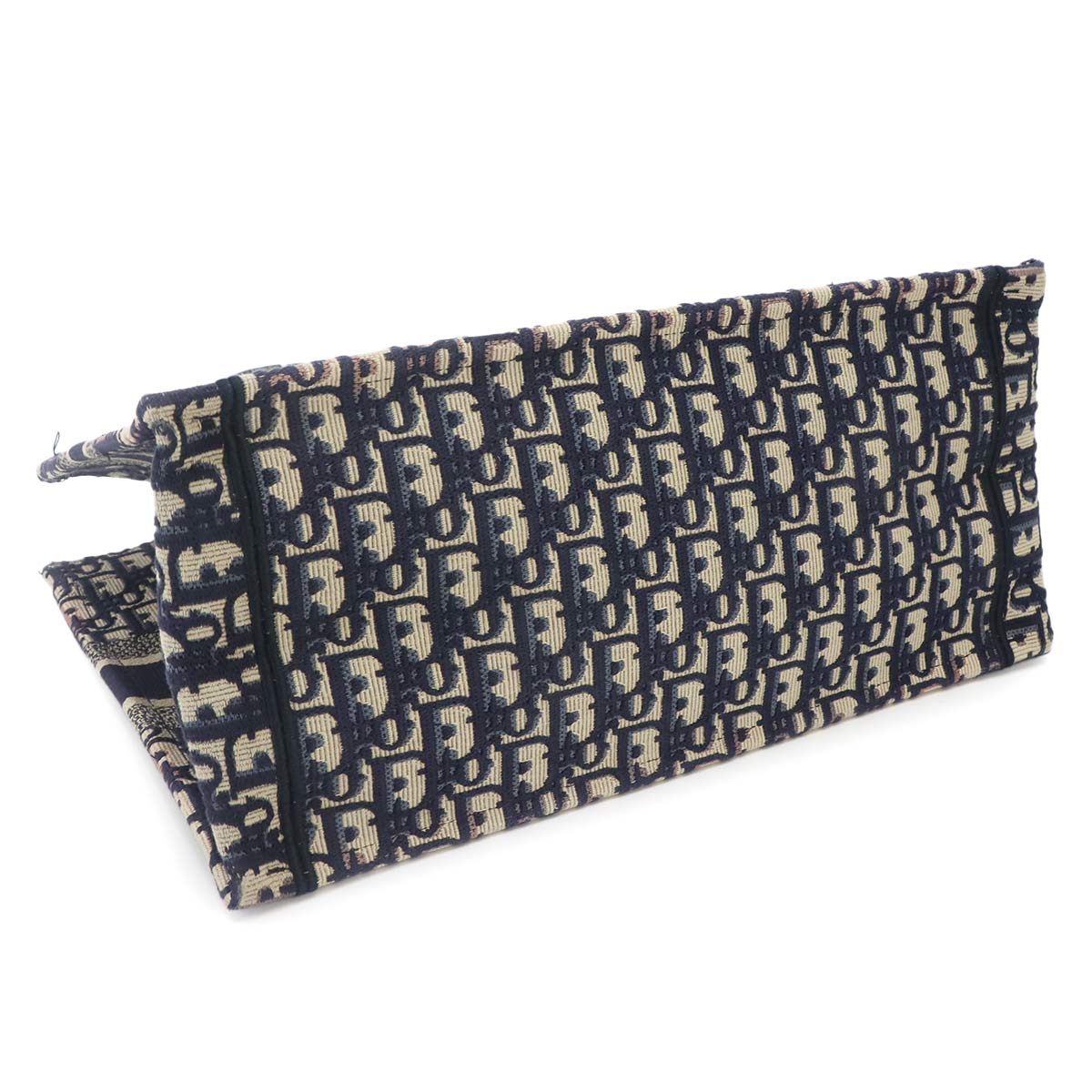 Oblique Book Tote Medium Bag Canvas Navy M1296ZRIW