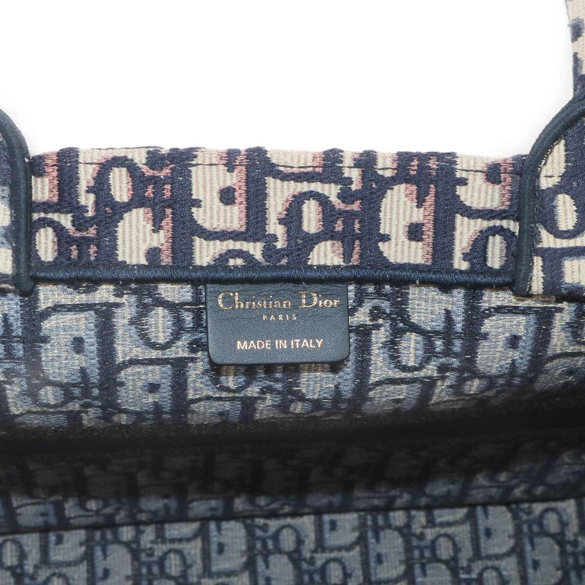 Oblique Book Tote Medium Bag Canvas Navy M1296ZRIW