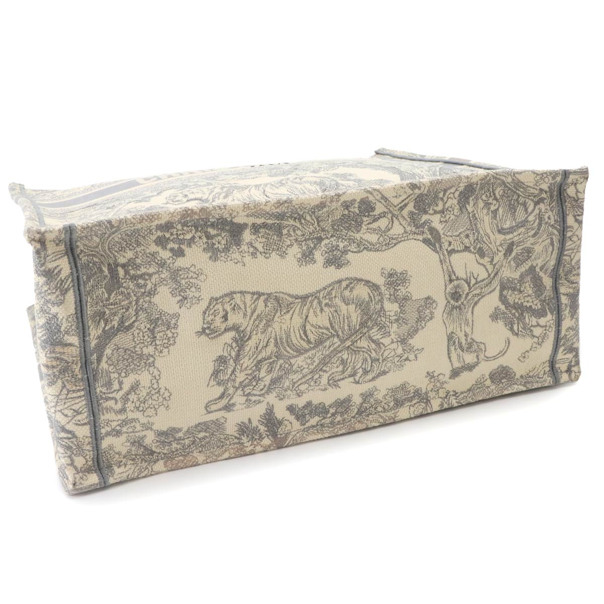 Toile De Jouy Book Tote Large Bag Canvas Gray M1286ZTDT