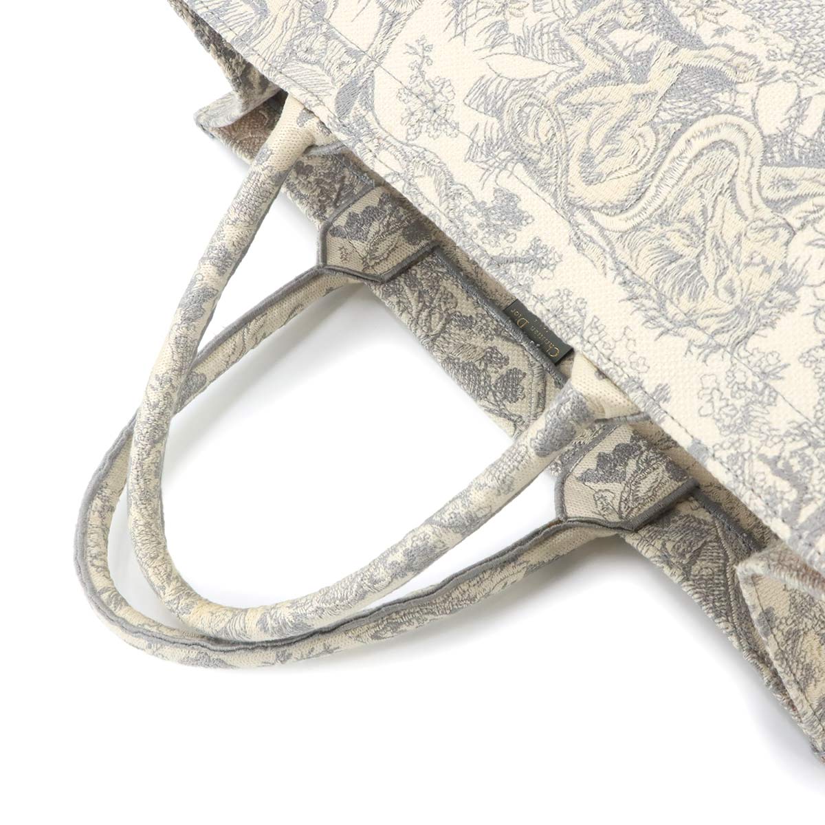 Toile De Jouy Book Tote Large Bag Canvas Gray M1286ZTDT