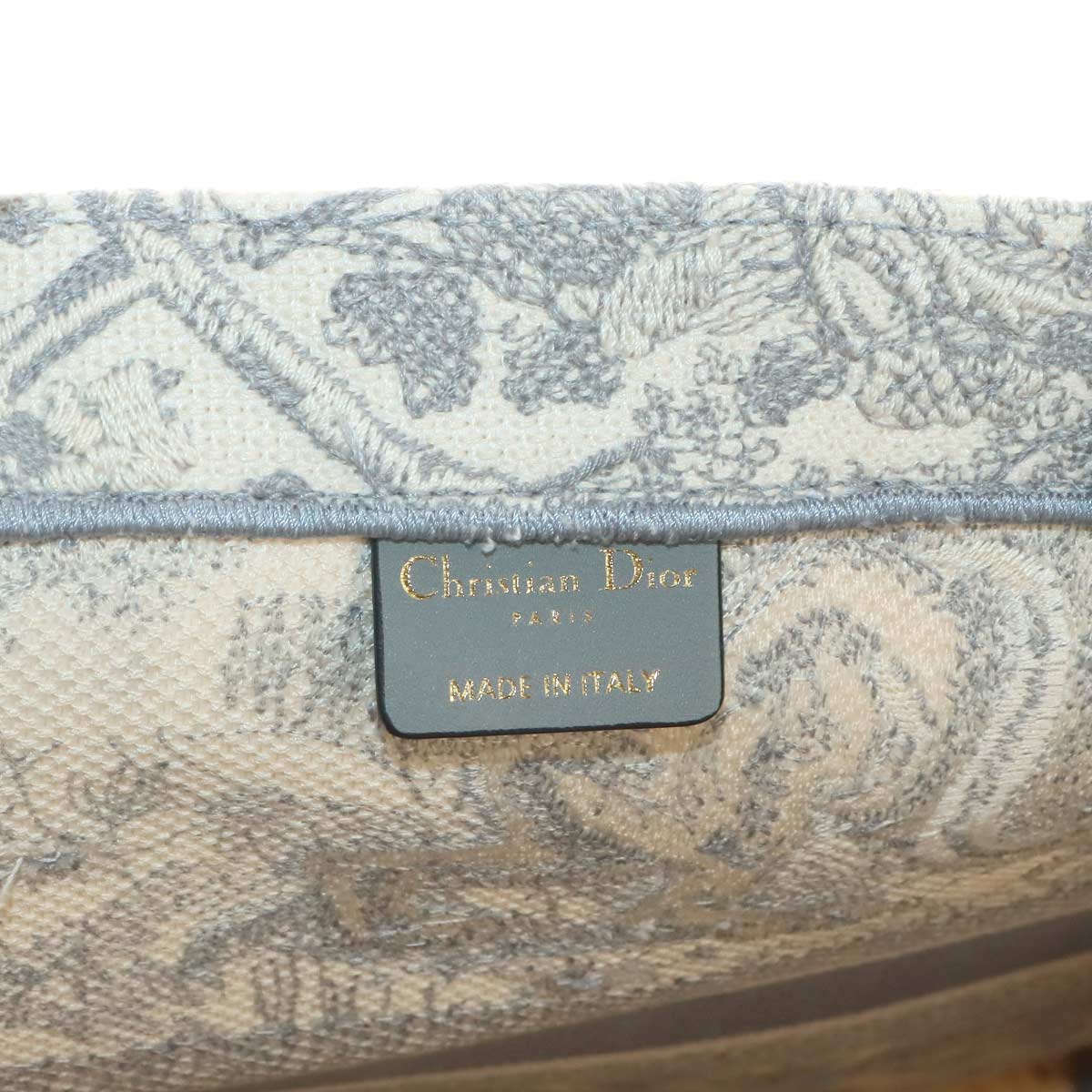 Toile De Jouy Book Tote Large Bag Canvas Gray M1286ZTDT