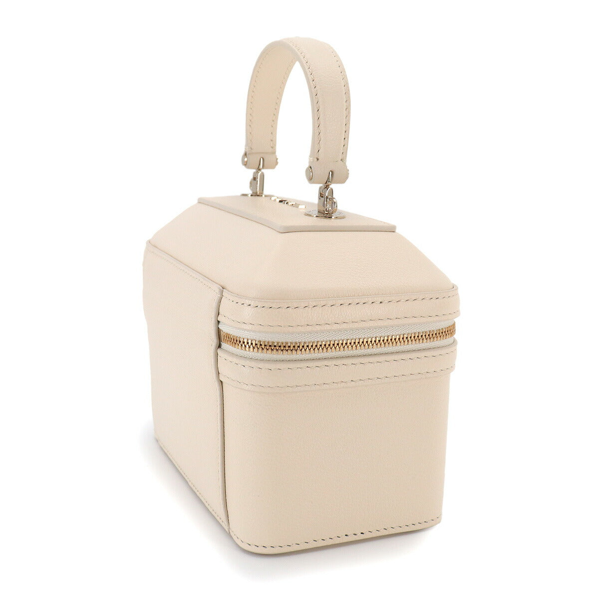 Serpenti Vanity Hand Shoulder Bag Leather White 291661