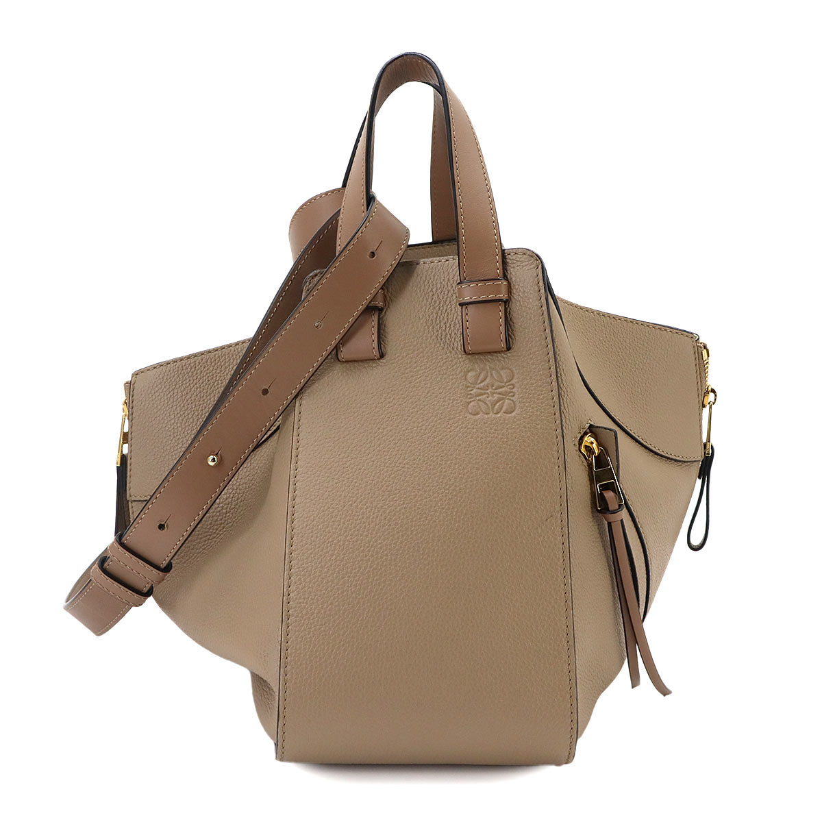 Hammock Small Hand Shoulder Bag Leather Beige Brown A538S35X51