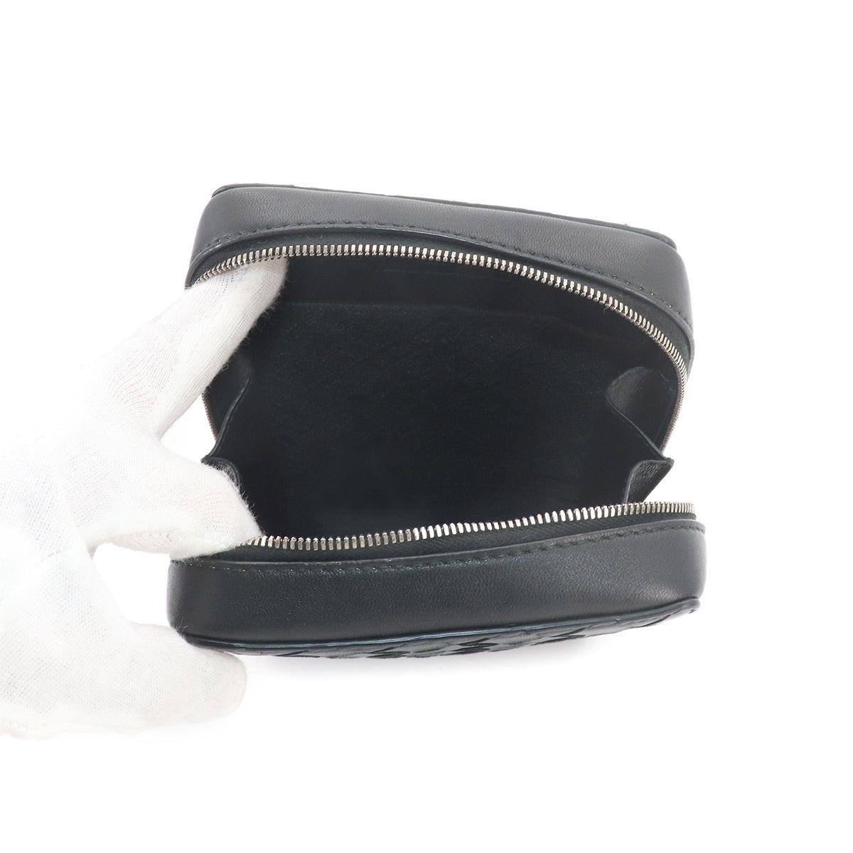 Intrecciato Crossbody Shoulder Bag Black 592692