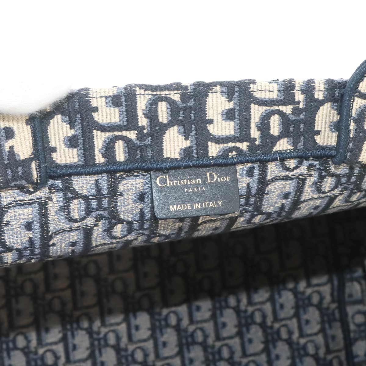 Oblique Book Tote Large Bag Canvas Navy M1286ZRIW