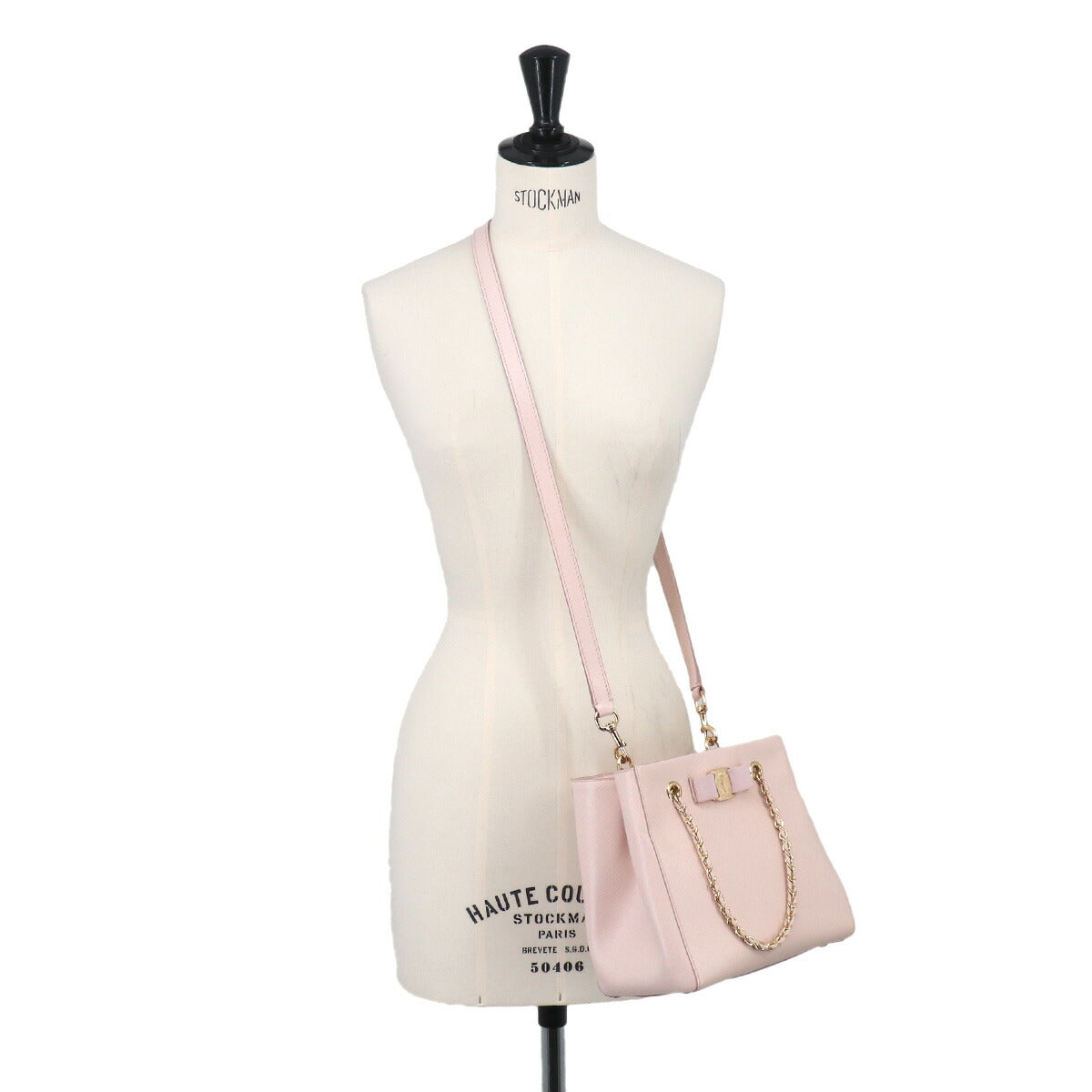 Vara 2way Hand Shoulder Bag Leather Pink Purse