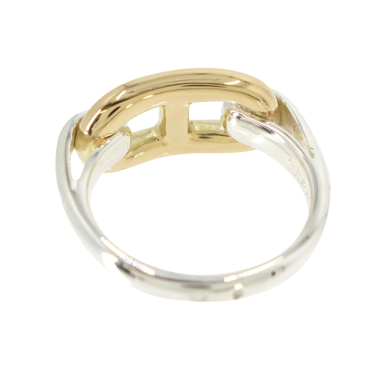 Chaine dancre Ring Ag 925 K18 Silver Gold YG