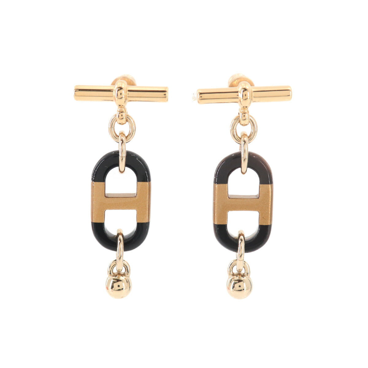 Sur Mer PM Earrings Buffalo Horn Brown Gold Accessory