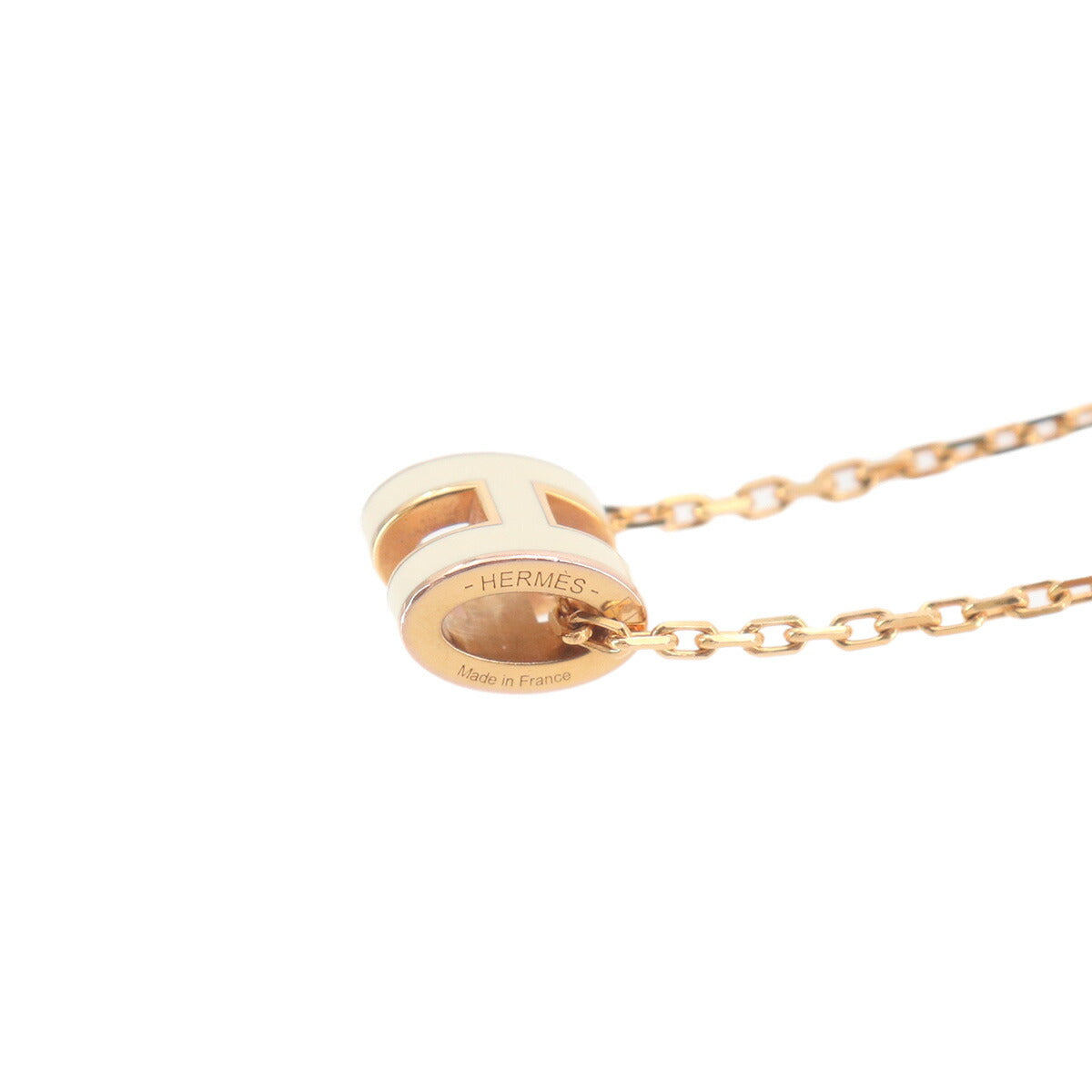 Mini Pop H Chain Necklace White Gold Accessory
