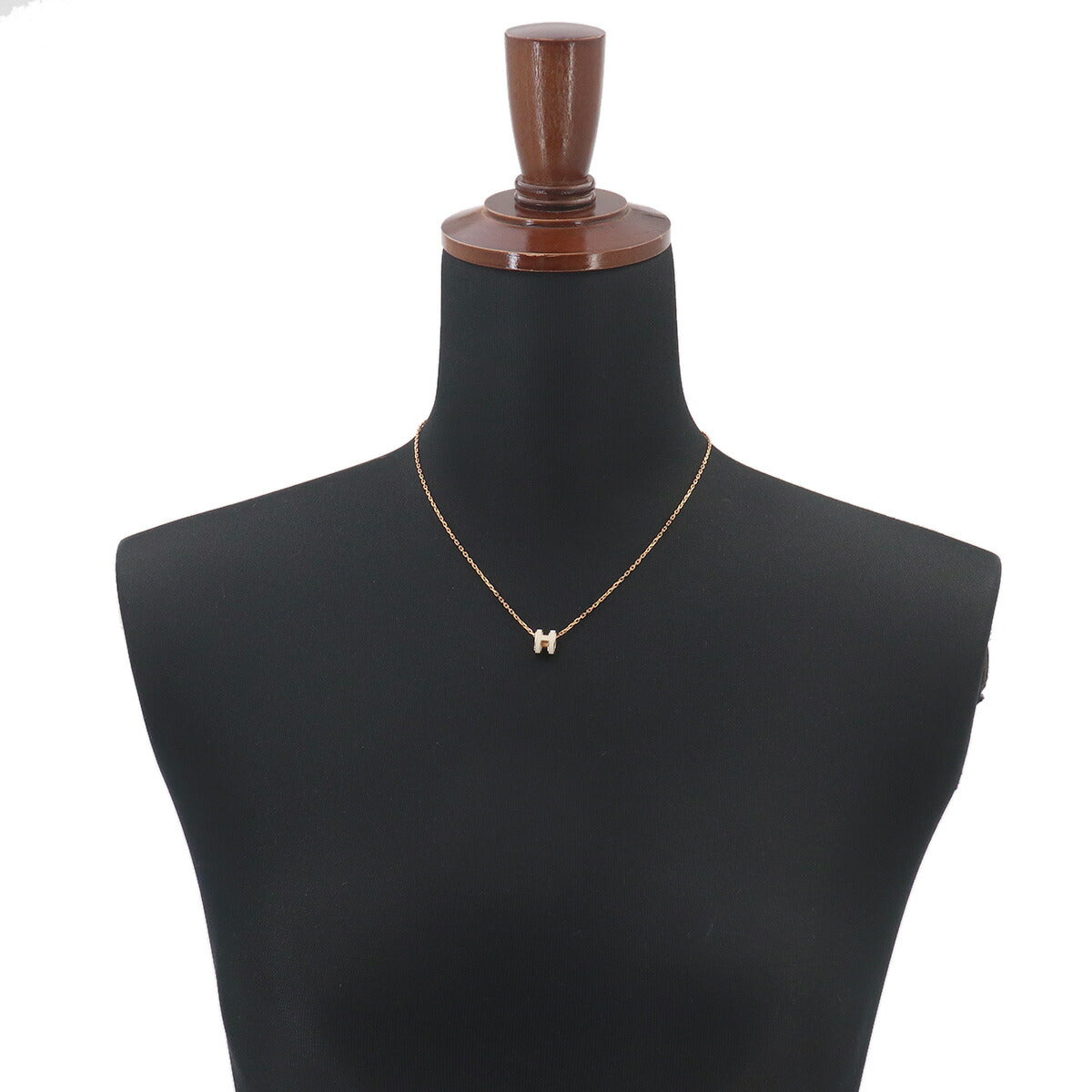 Mini Pop H Chain Necklace White Gold Accessory