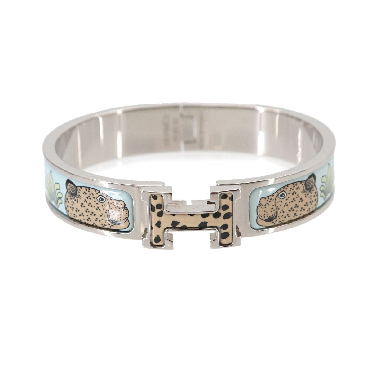 Clic H Bangle Les Leopards Silver Multicolor