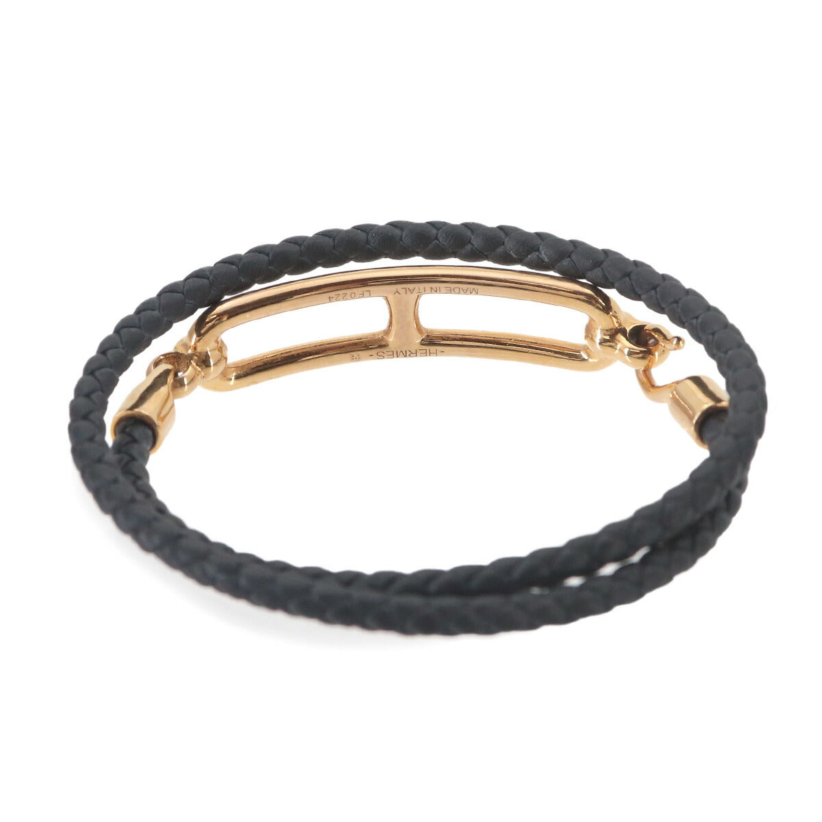 Roulis Double Tour Bracelet Leather Black