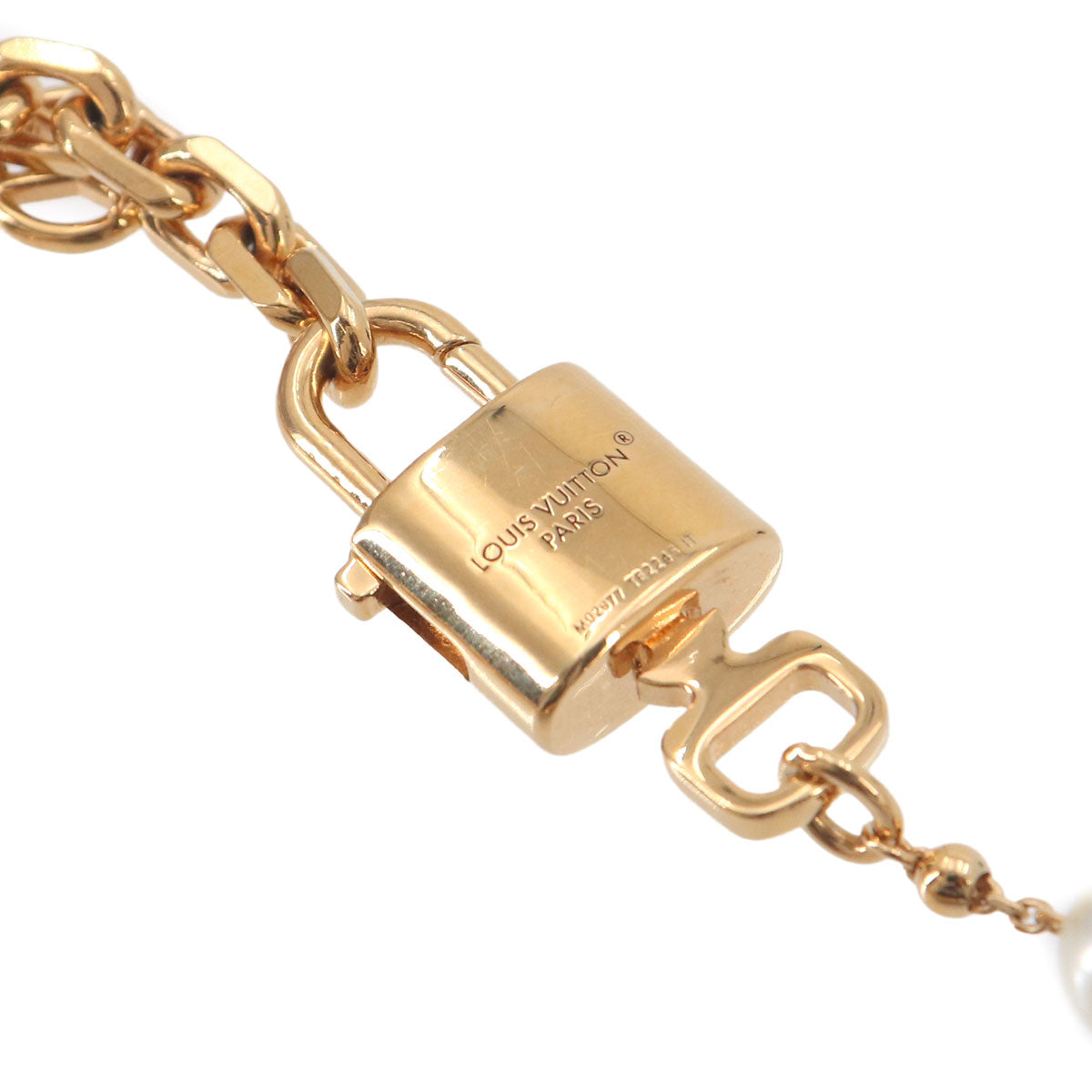 Pearlock Necklace 2way Bracelet Gold Faux Pearl M02977