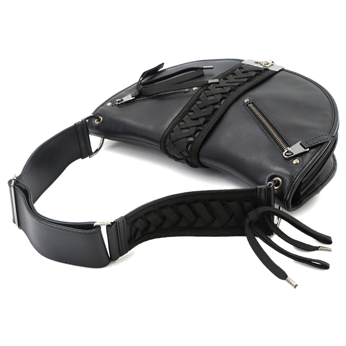Admit It Shoulder Bag Leather Black Corset Purse