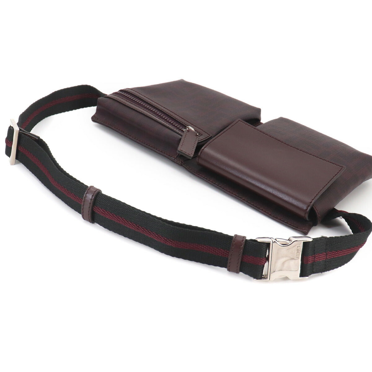 Zucca Belt Bag Crossbody Bag PVC Bordeaux 7VA280 Purse
