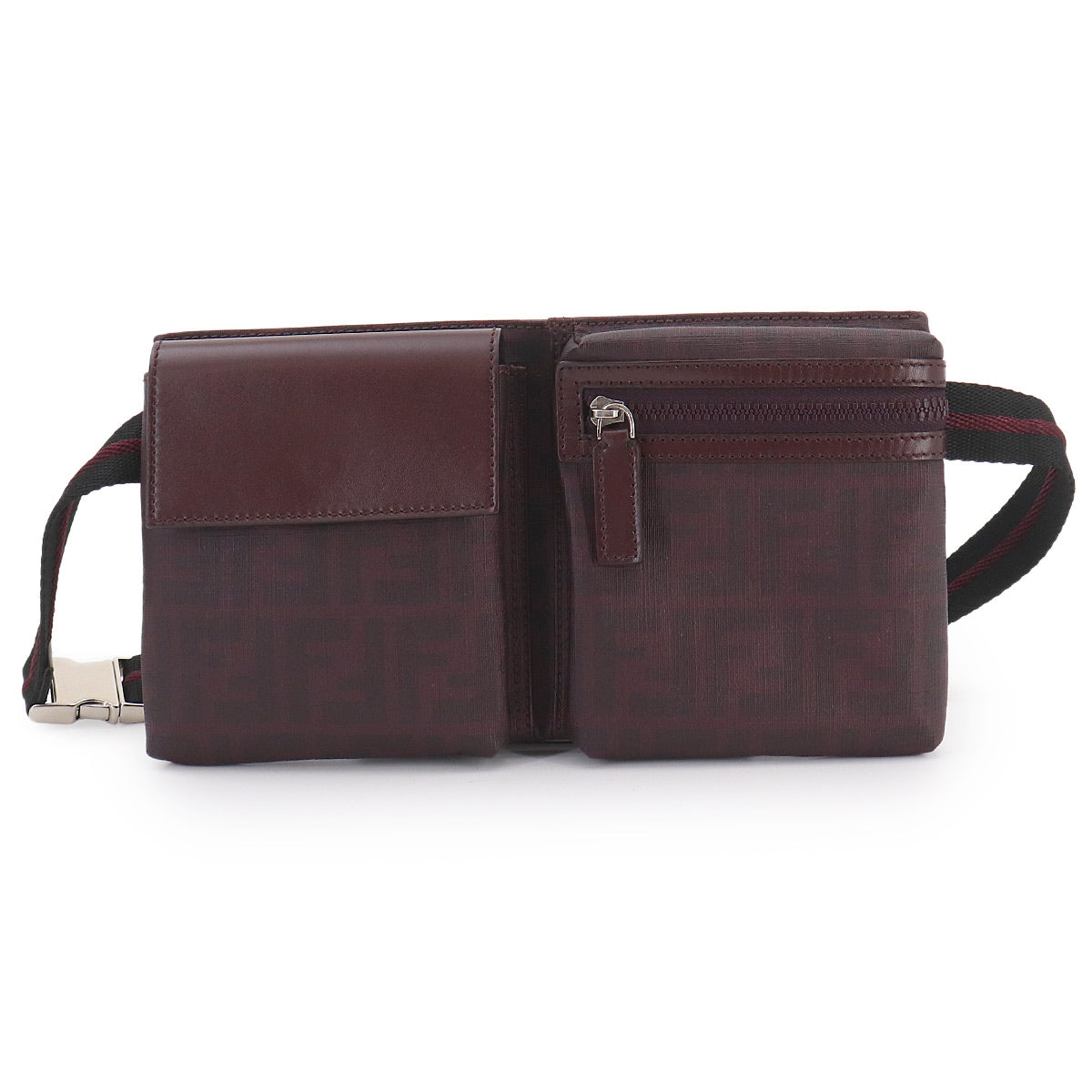 Zucca Belt Bag Crossbody Bag PVC Bordeaux 7VA280 Purse