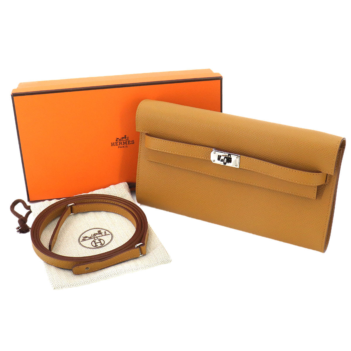 Kelly To Go Shoulder Wallet Epsom Natural Purse