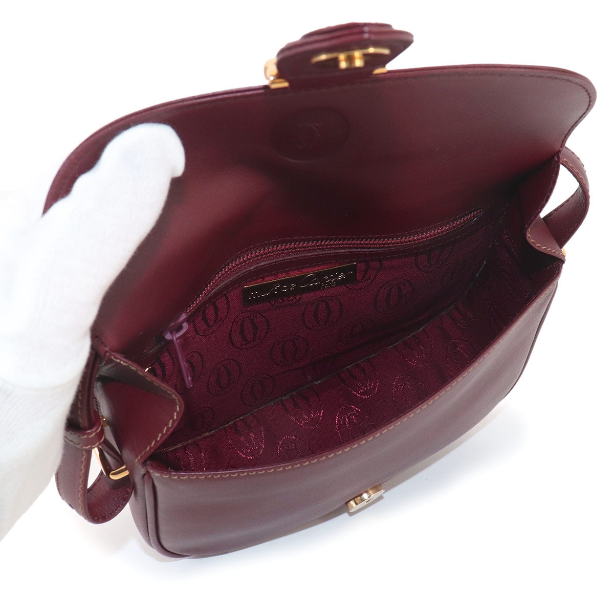Must Line Shoulder Bag Leather Bordeaux Purse
