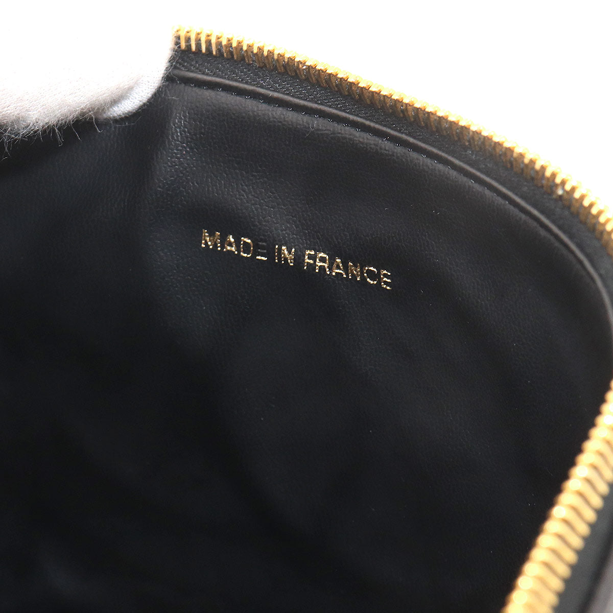 Vanity Hand Bag Leather Black A01998 Coco Logos Vintage Purse