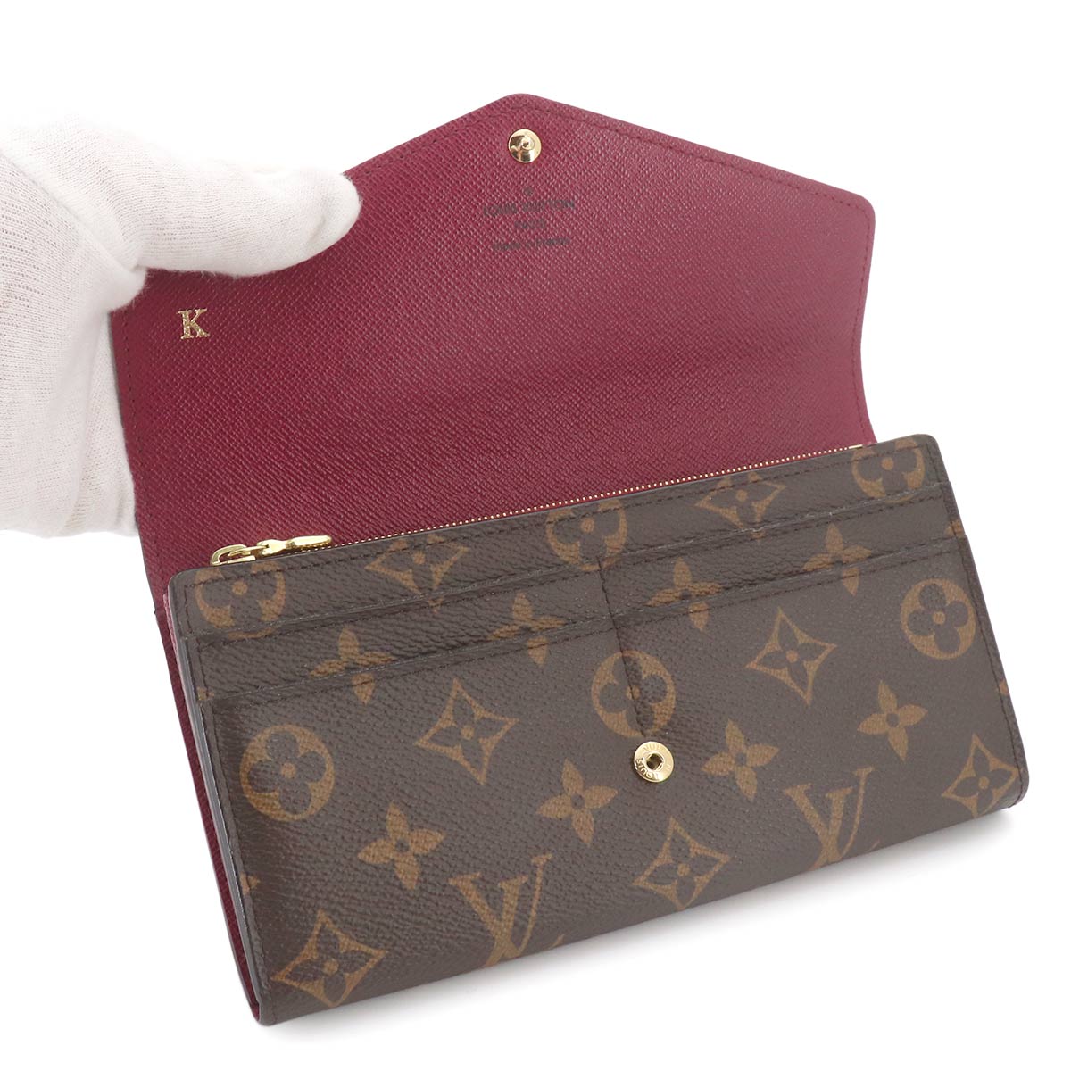 Monogram Sarah Wallet Brown Fuschia M62234 Purse