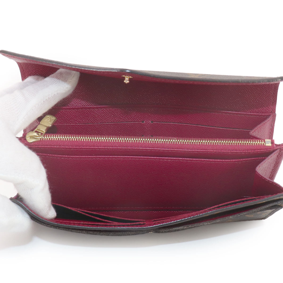 Monogram Sarah Wallet Brown Fuschia M62234 Purse