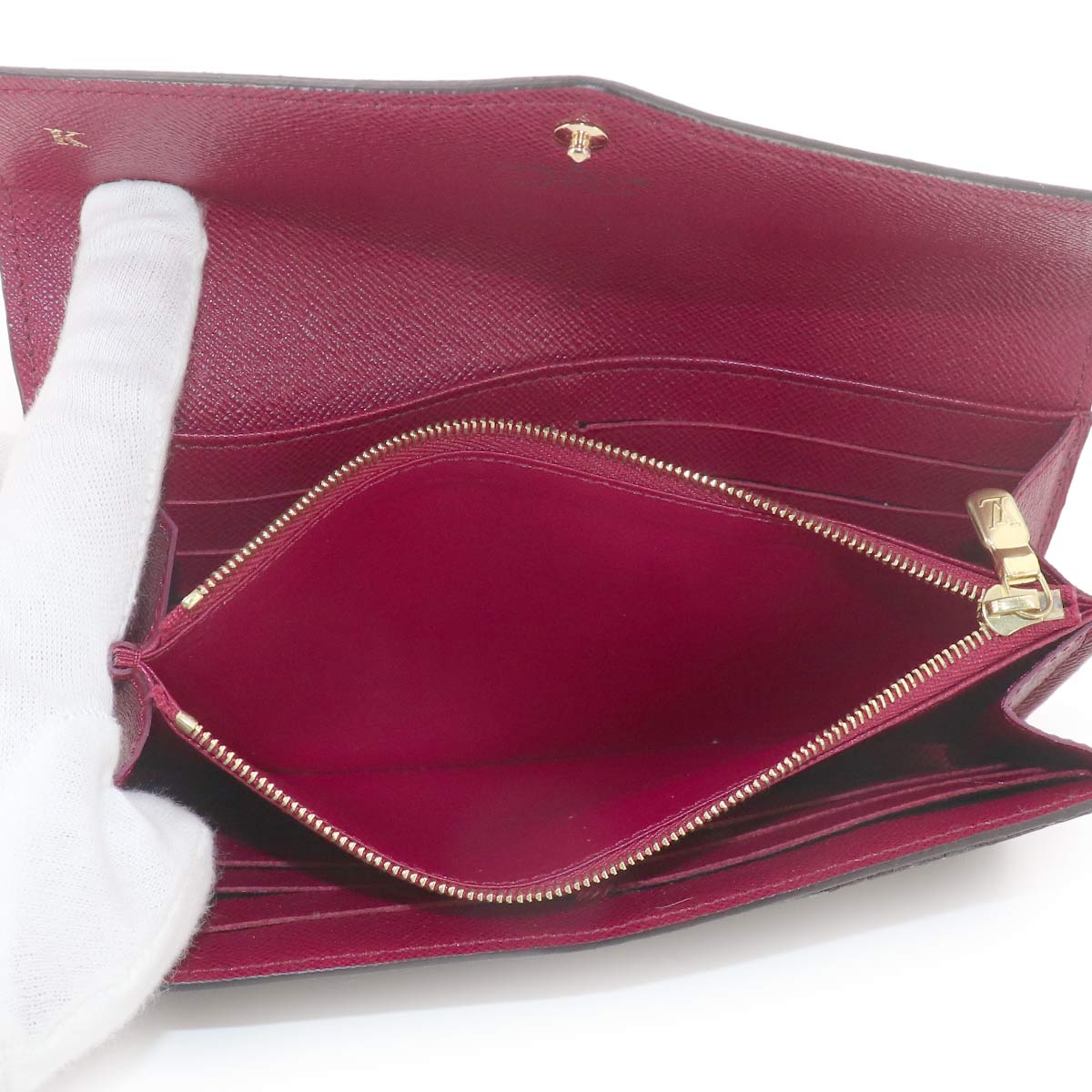 Monogram Sarah Wallet Brown Fuschia M62234 Purse