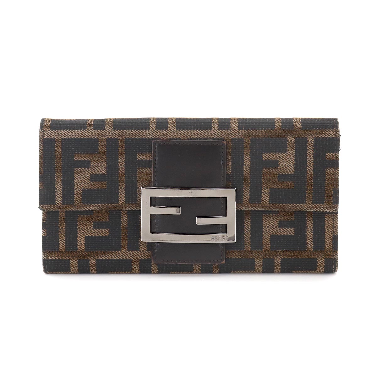 Zucca Long Wallet Canvas Leather Brown 8M0021
